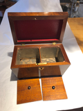 Dome Top Two Lidded Tea Caddy