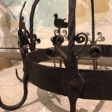 Early 19th Century Wrought Iron Dutch Crown With Hook