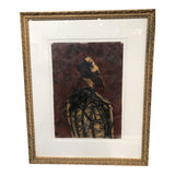 Encaustic Portrait on Paper by Jean Pierre Bourquin