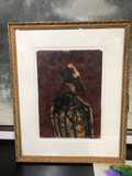 Encaustic Portrait on Paper by Jean Pierre Bourquin