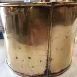 English Brass Jardinière in Faux Bamboo Stand