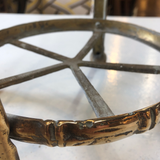 English Brass Jardinière in Faux Bamboo Stand