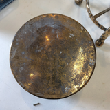 English Brass Jardinière in Faux Bamboo Stand