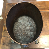 English Copper Bucket With Feet and Lion's Heads