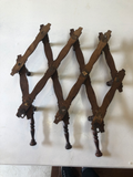 English Expandable Coat Rack / Hat Hook