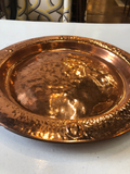 English Hammered Copper Charger
