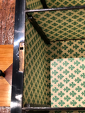 English "Harlequin Style" Marquetry Box W/Storage