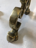 English Petite Brass Chenets - a Pair