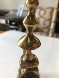 English Petite Brass Chenets - a Pair