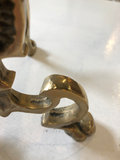 English Petite Brass Chenets - a Pair