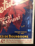 European Vintage Art Poster Reproduced in the 1960s