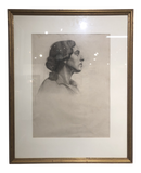 Framed Charcoal Portrait by Edith Ainsworth C.1920
