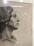 Framed Charcoal Portrait by Edith Ainsworth C.1920