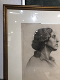 Framed Charcoal Portrait by Edith Ainsworth C.1920