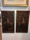 French Carved Fruit of the Hunt Panels - a Pair