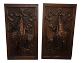 French Carved Fruit of the Hunt Panels - a Pair
