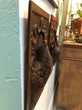 French Carved Fruit of the Hunt Panels - a Pair