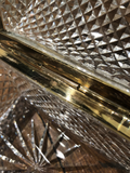 French Crystal Dome-Shaped Lidded Box With Brass Handle