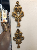 French Gilt Fragments With Mirrors - a Pair