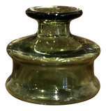 French Green Glass Inkwell