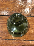 French Green Glass Inkwell