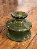 French Green Glass Inkwell