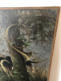 French Period Oil of Hunting Dogs Resting
