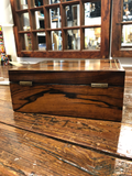 French Polished Tiger Oak Two-Tiered Dresser Box C.1880