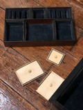French Polished Tiger Oak Two-Tiered Dresser Box C.1880