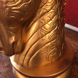Gold Horse Head Lamp With Horse Head Finial