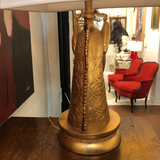 Gold Horse Head Lamp With Horse Head Finial