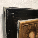 Hand-Painted French Oil Painting of Madonna on Board