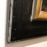 Hand-Painted French Oil Painting of Madonna on Board