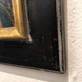 Hand-Painted French Oil Painting of Madonna on Board