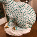 Herend Rabbit Large Green Fishnet