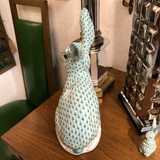 Herend Rabbit Large Green Fishnet