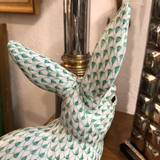 Herend Rabbit Large Green Fishnet