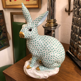 Herend Rabbit Large Green Fishnet