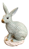 Herend Rabbit Large Green Fishnet