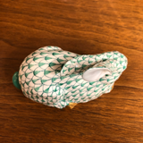Herend Rabbit Lying Green Fishnet