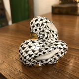Herend Rabbit Pair in Black Fishnet