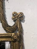 Italian Gilt Mirror Ribbons Adorn Corners
