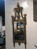 Italian Gilt Mirror Ribbons Adorn Corners