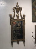 Italian Gilt Mirror Ribbons Adorn Corners