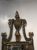 Italian Gilt Mirror Ribbons Adorn Corners