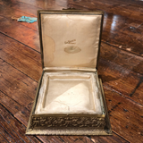 La Tausca French Pearl Box With 5 Green Cabochons