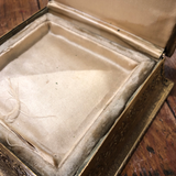 La Tausca French Pearl Box With 5 Green Cabochons