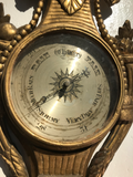 Late 18th Century Gilt and Carved Wood Barometer