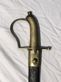 Late 19th Century Brass and Steel Swords With Leather Scabbard - a Pair