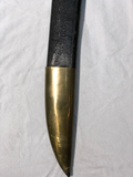 Late 19th Century Brass and Steel Swords With Leather Scabbard - a Pair